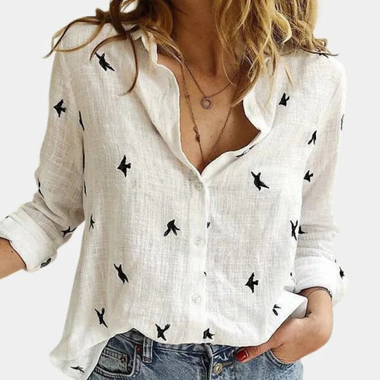 Men's casual long sleeve button-front shirt regular fit everyday wear versatile style