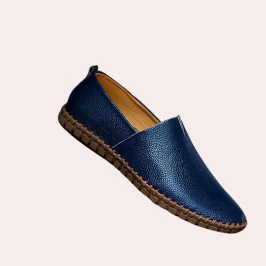 Men's slip-on loafers with non-slip outsole, clean minimalist silhouette for indoor outdoor everyday wear