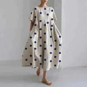 Women's relaxed floral print summer dress bold all-over motif breezy silhouette everyday comfort