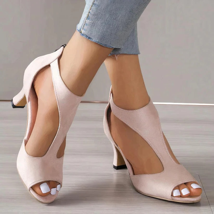 Women's open-toe comfort sandals with cushioned arch support sole, slip-resistant casual summer slides