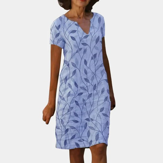 Women's casual midi dress neutral tones timeless silhouette versatile easy-wear style for daily wear