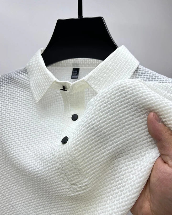 Men's short-sleeve mesh T-shirt regular fit with breathable ventilation panels for active wear