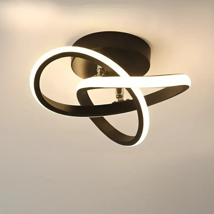 LED ceiling light dual-ring minimalist fixture modern interiors uniform illumination 9.45-inch design