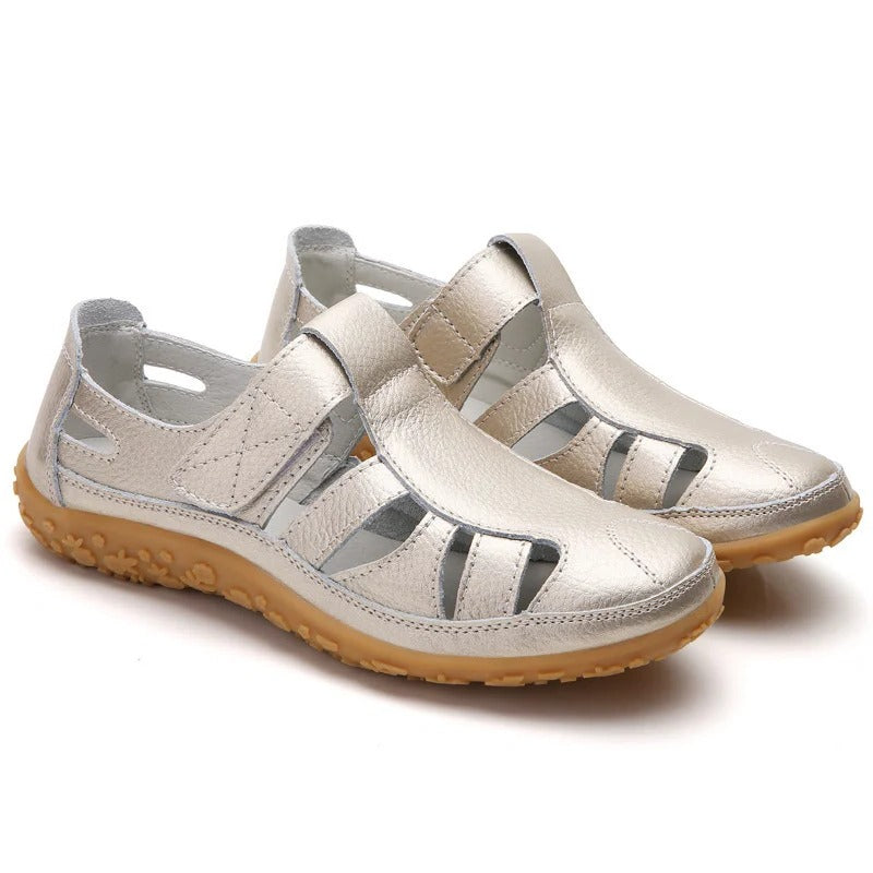 Slip-resistant stability sandals with ergonomic sole for all-day foot alignment and everyday comfort