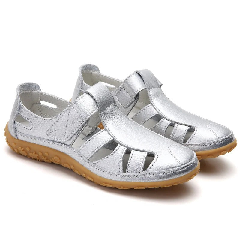 Slip-resistant stability sandals with ergonomic foot alignment sole for all-day everyday comfort