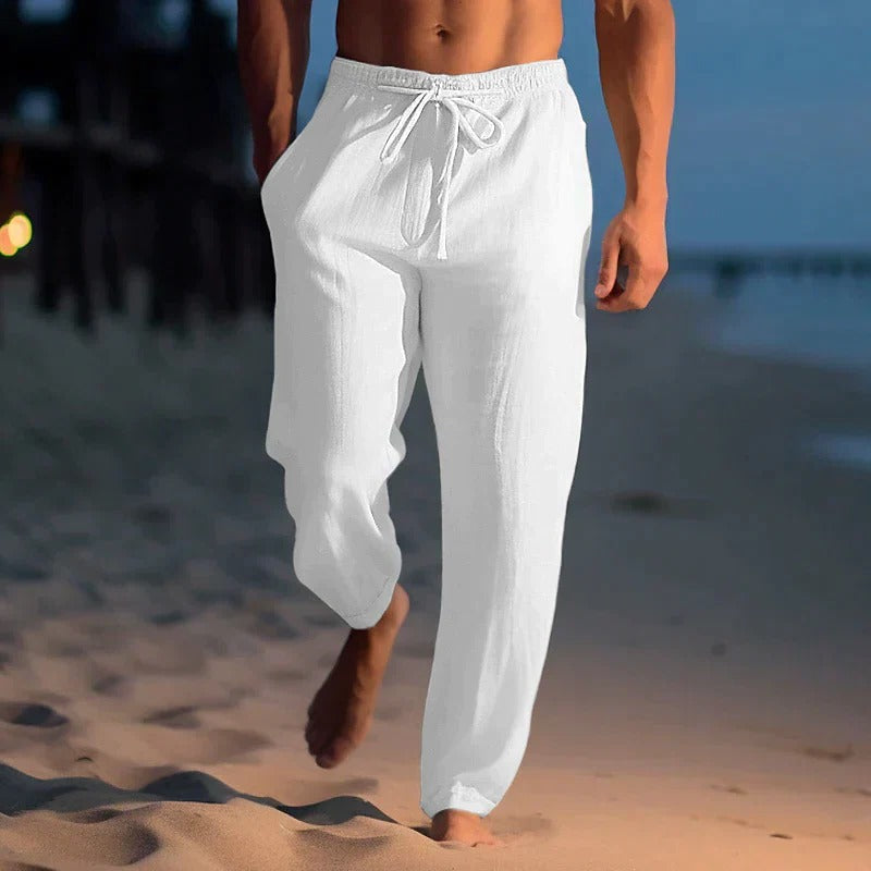 Urbann-Vibe lightweight men's slim fit trousers breathable comfort fit warm weather outdoor casual