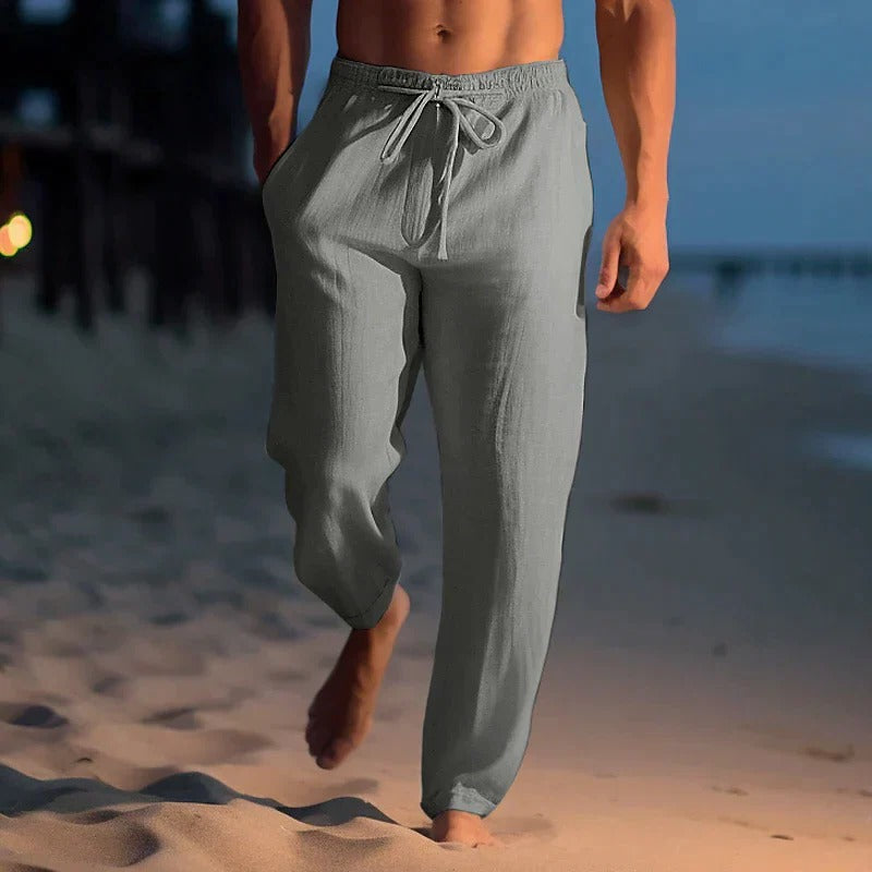Urbann-Vibe lightweight men's slim fit trousers breathable comfort fit warm weather outdoor casual