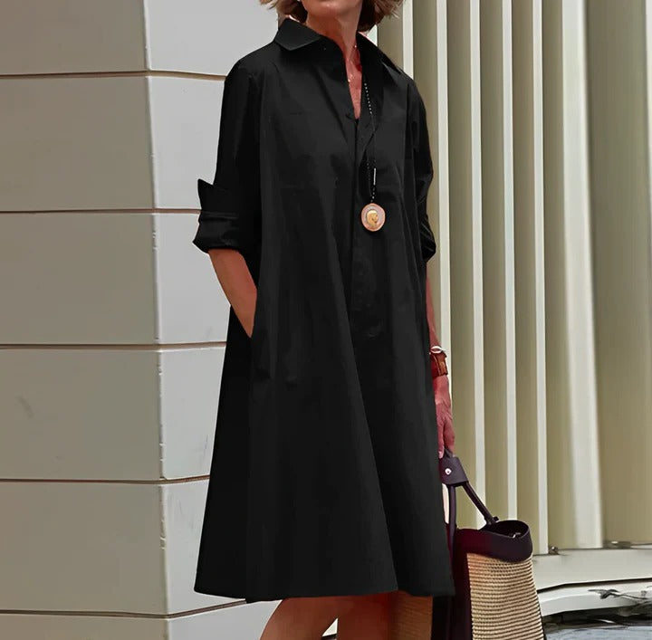 TrendAura women's shirt style dress tailored cut everyday polished one-piece versatile casual look