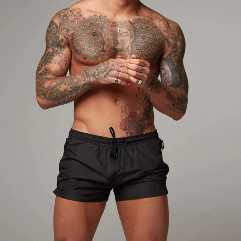 Men's quick-dry outdoor shorts lightweight stretch fit for water sports and summer activities