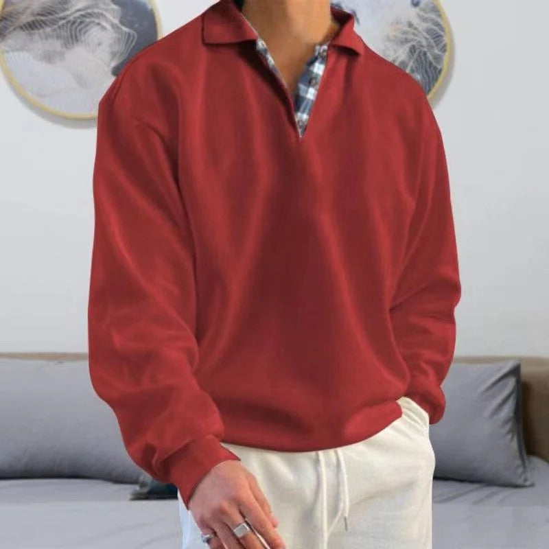 Unisex straight-cut pullover in neutral tones, classic versatile fit with adaptable coverage for all body types