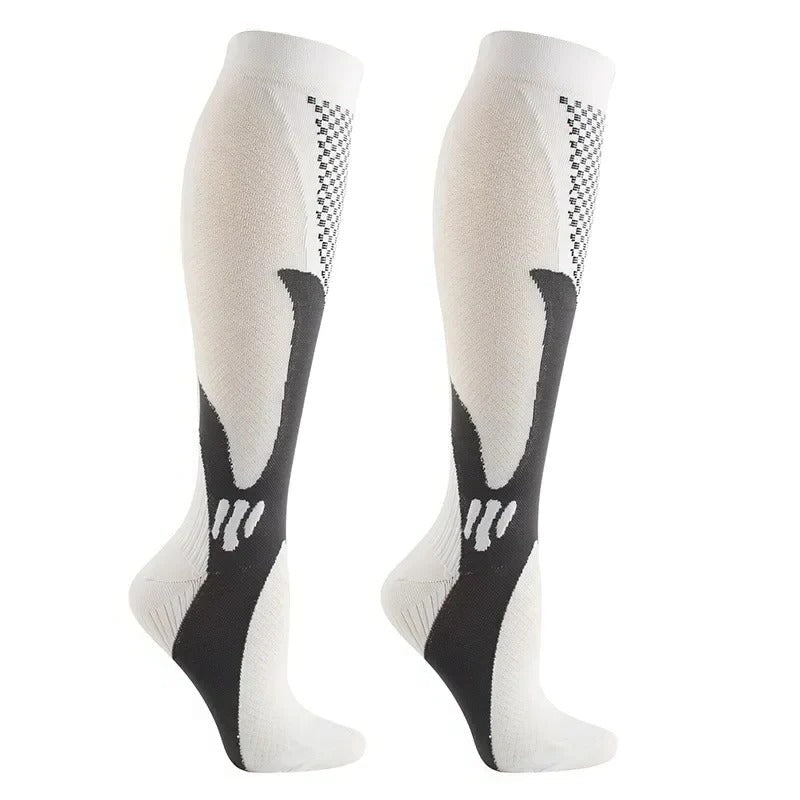 Knee-high compression stockings plain stretch support for daily wear comfort busy professionals