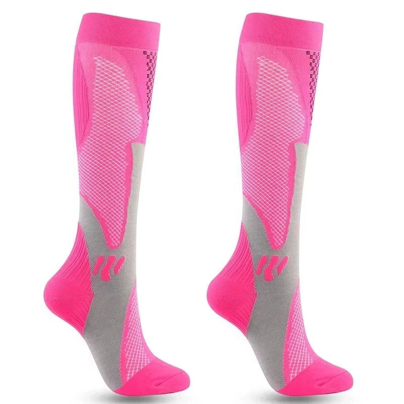 Knee-high compression stockings plain stretch support for daily wear busy professionals all-day comfort