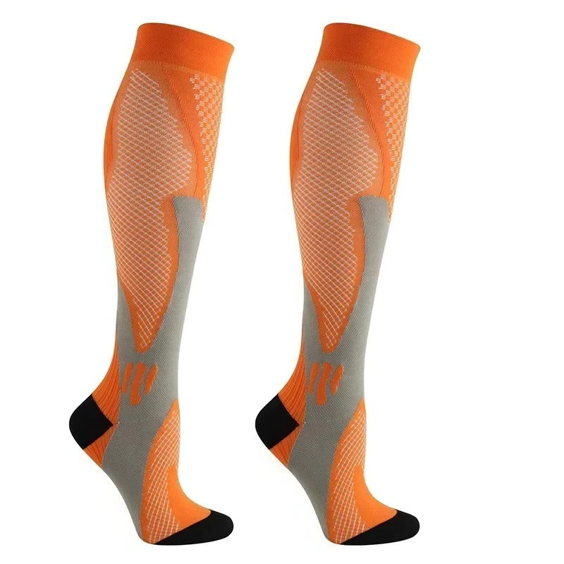 Knee-high compression stockings plain stretch support daily comfort for busy professionals