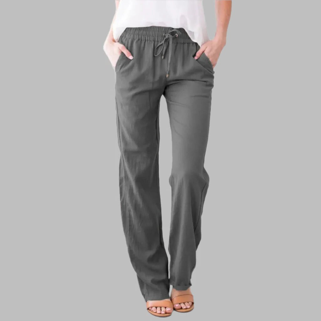 Relaxed fit women's trousers lightweight breathable silhouette for casual work travel everyday wear