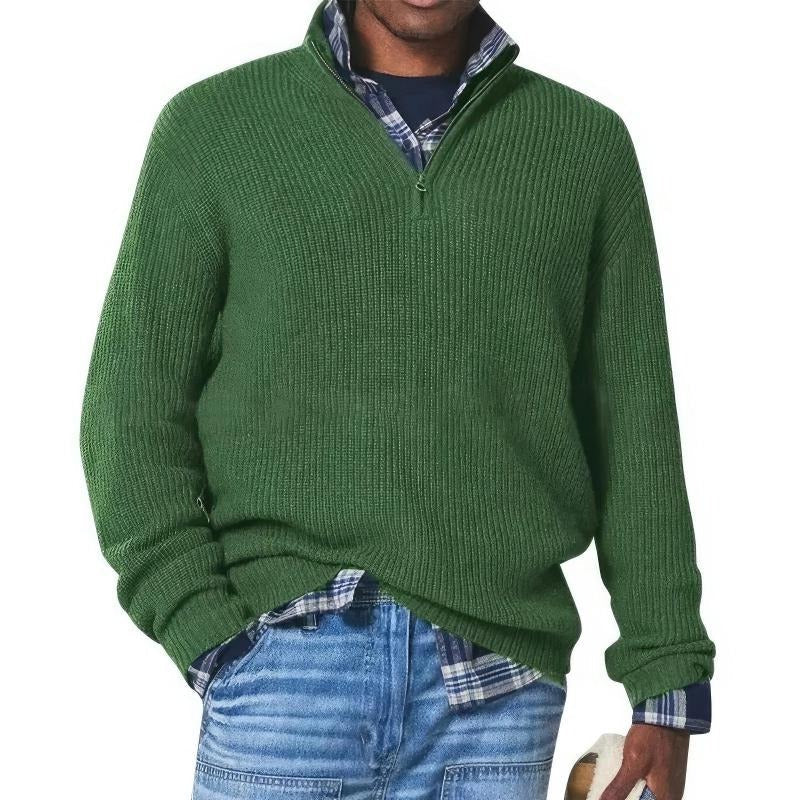 TrendAura men's classic knit sweater soft cozy texture warm minimalist style for daily wear
