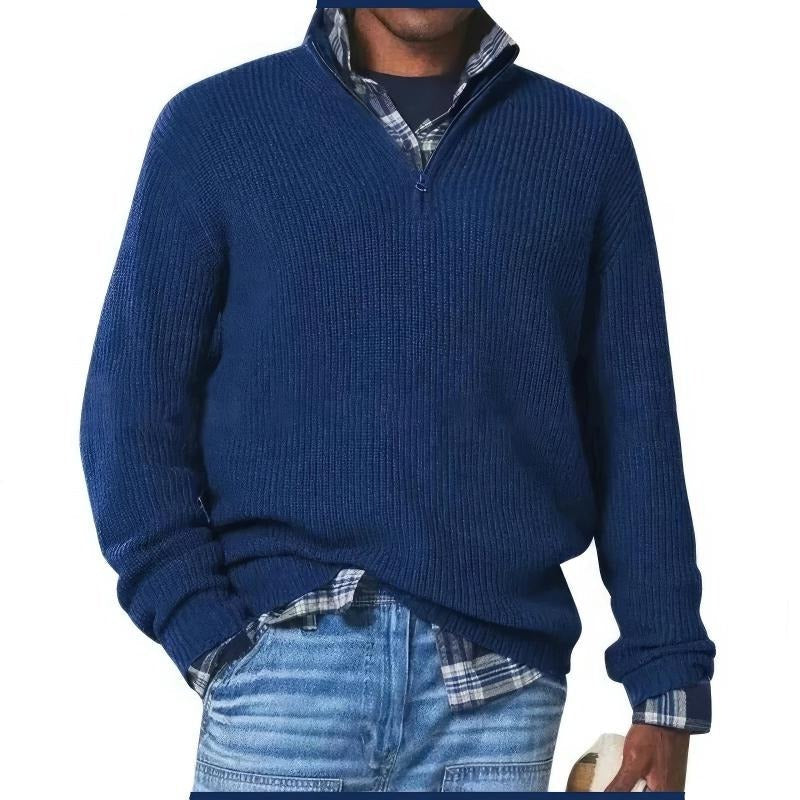 TrendAura men's everyday knit sweater soft cozy texture classic minimalist style for daily wear