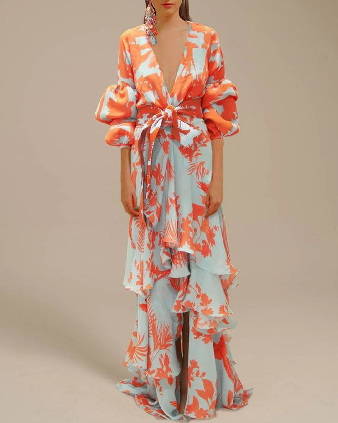 Women's belted wrap dress with adjustable front tie, versatile day-to-night polished silhouette