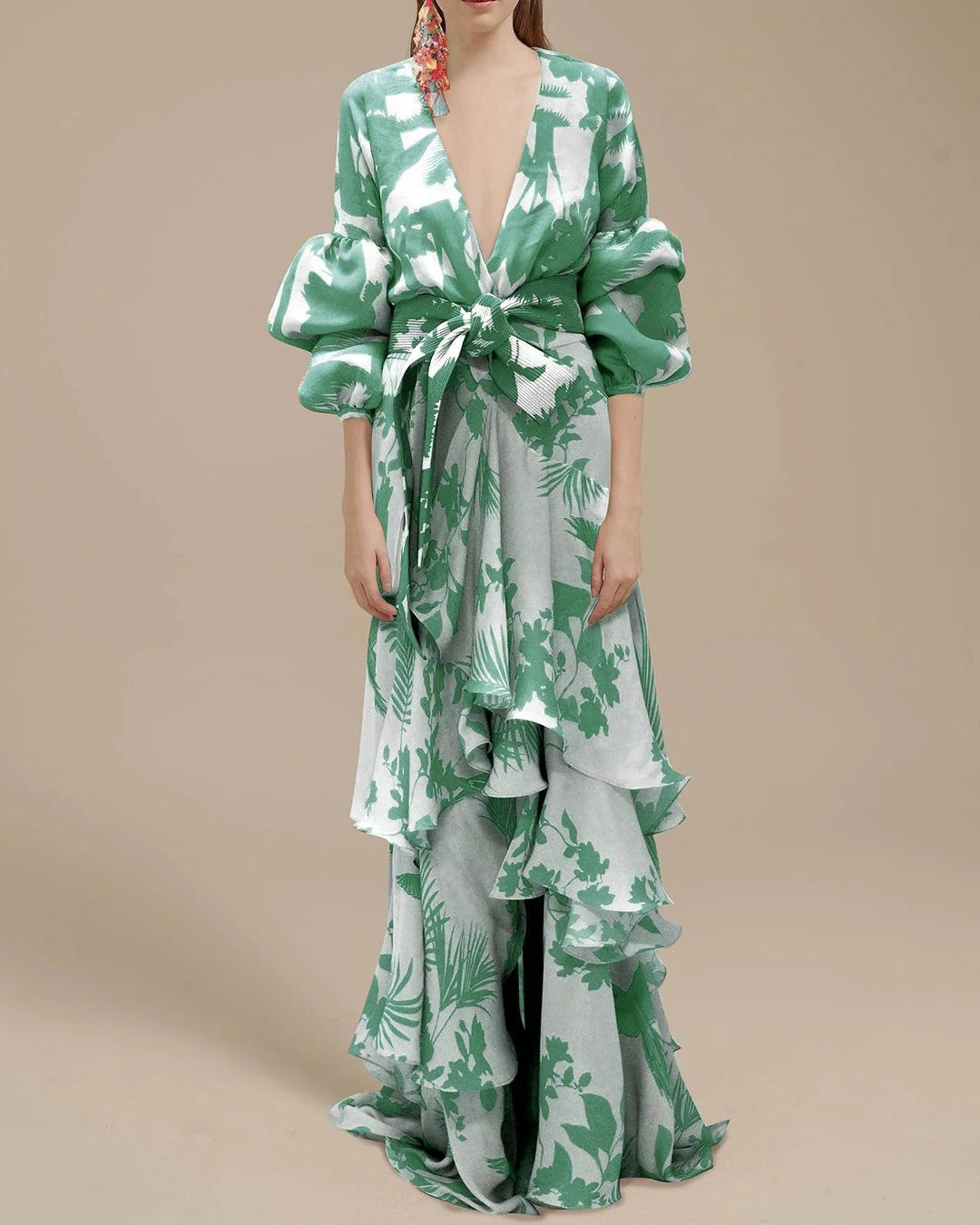 Women's belted wrap dress with adjustable front tie, versatile day-to-night polished silhouette