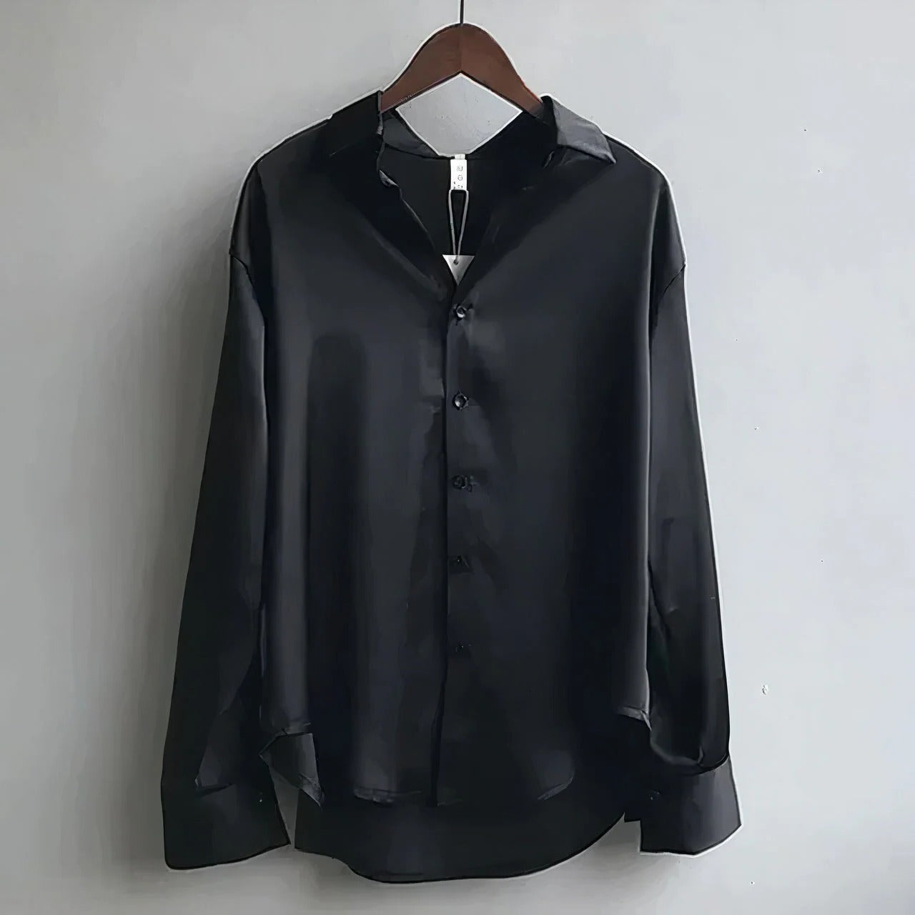 Women's satin blouse refined silhouette silky fabric subtle sheen all-day comfort work casual wear