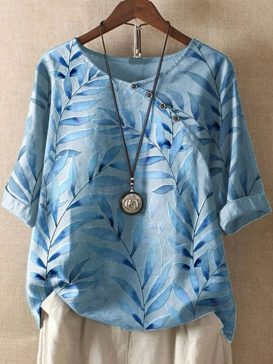 Women's lightweight summer shirt relaxed fit breathable airy fabric casual everyday style