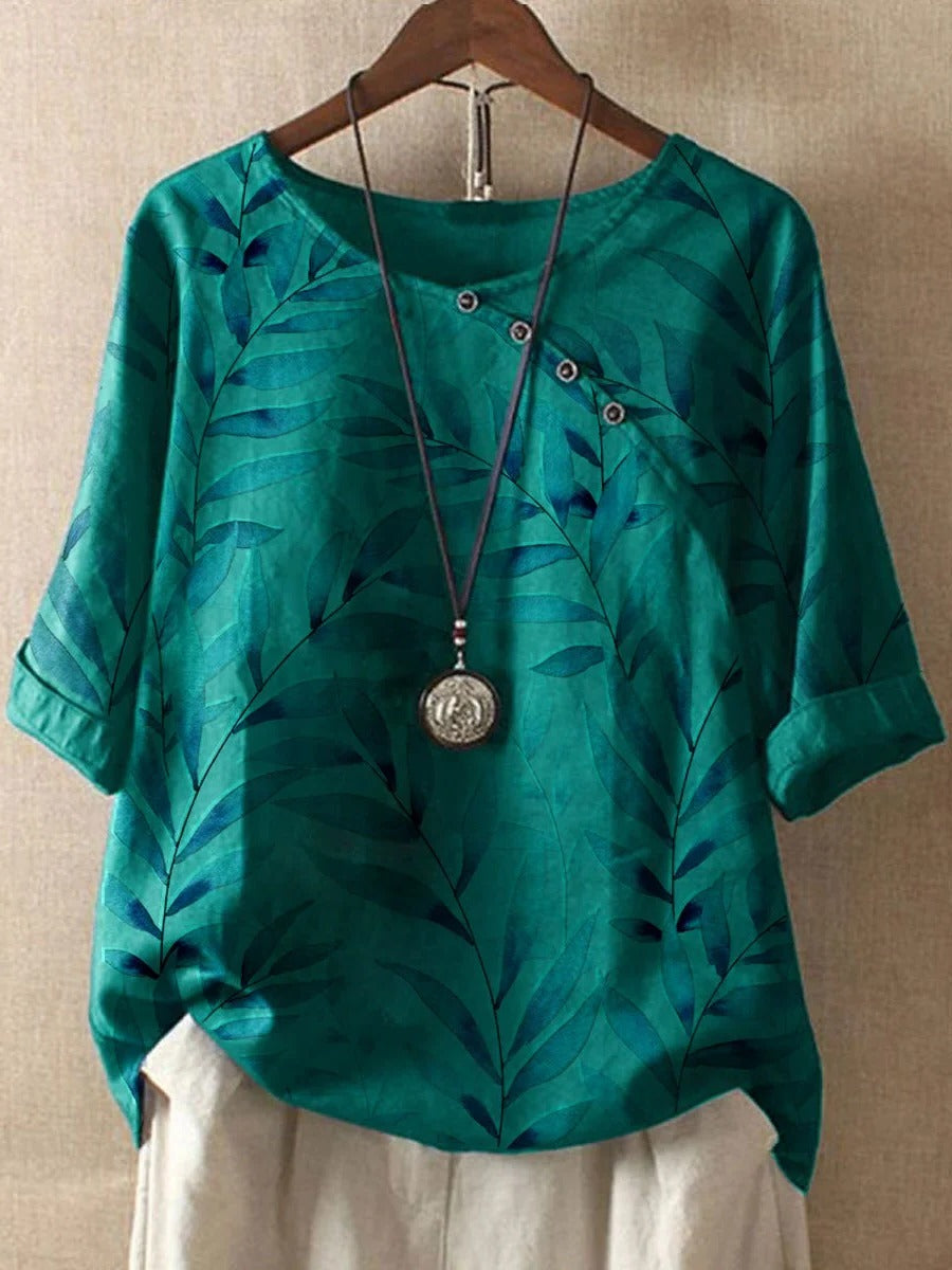 Women's lightweight relaxed-fit summer shirt, breathable airy fabric for all-day casual comfort