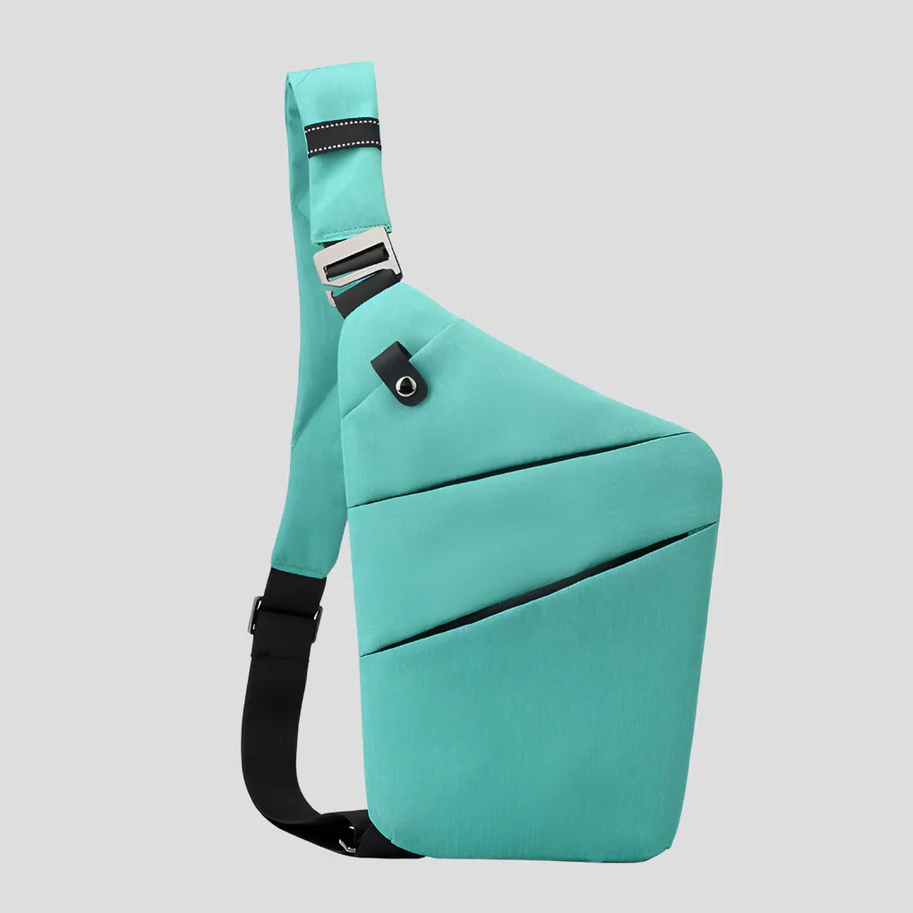 TrendAura waterproof anti-theft shoulder bag in neutral tone with water-resistant exterior for daily commutes