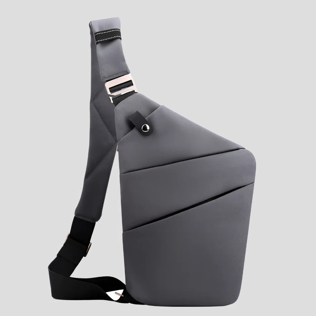 TrendAura waterproof anti-theft shoulder bag in neutral tone with water-resistant exterior for daily commutes