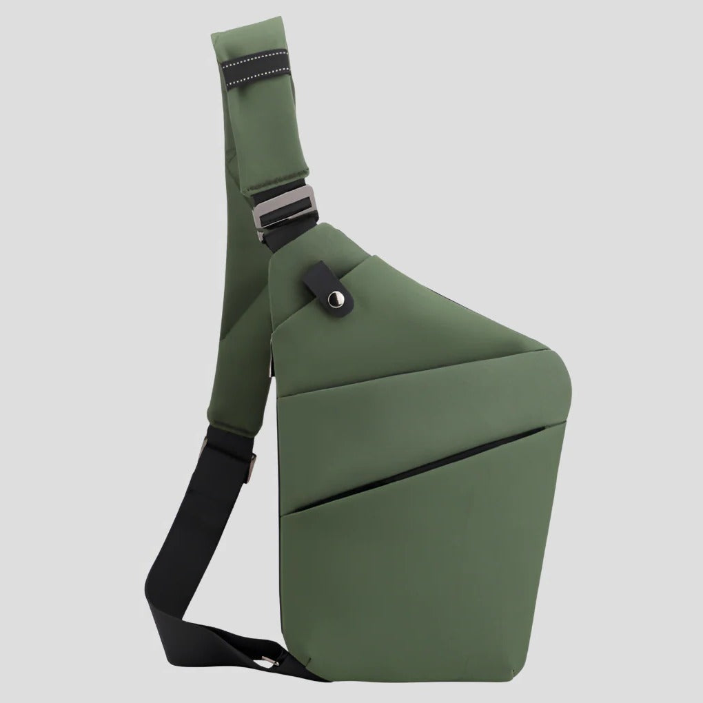 TrendAura waterproof anti-theft shoulder bag in black with water-resistant exterior for daily commutes