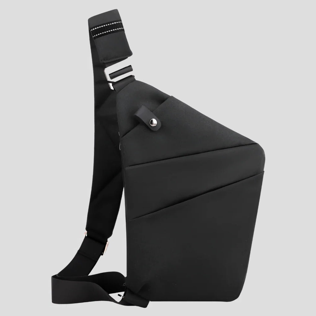TrendAura waterproof anti-theft shoulder bag, water-resistant exterior, secure daily commute carryall