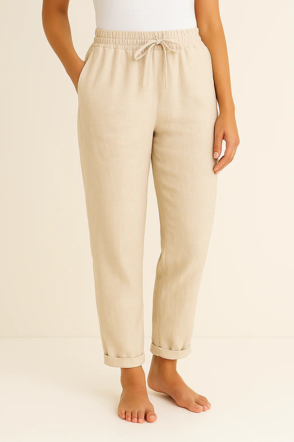 Women's light gray regular fit trousers lightweight breathable fabric office-to-weekend versatile style