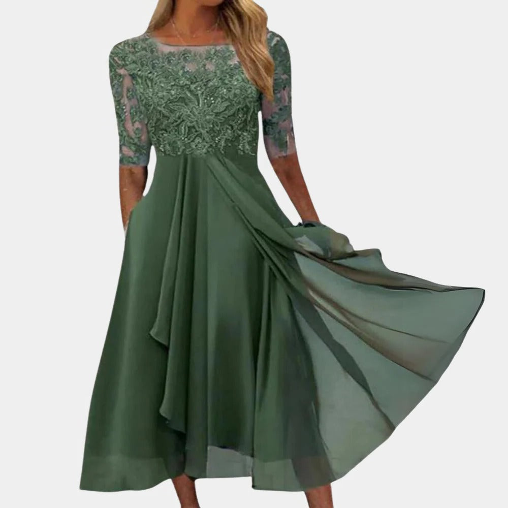 Women's white lace dress summer floral bodice detail sleeveless day-to-night elegant fit