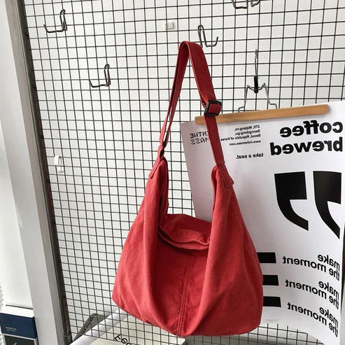Women oversized minimalist shoulder bag spacious carryall with wide strap for daily essentials
