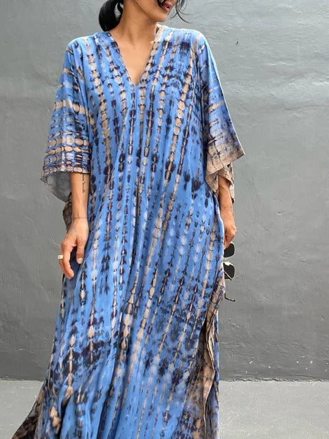Women's kaftan maxi dress breezy flowy silhouette perfect relaxed beachwear summer essential