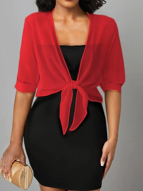 Women's lightweight open-front spring blouse breezy casual top with modern feminine silhouette