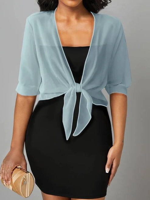 Women's lightweight open-front spring blouse breezy casual top with modern feminine silhouette