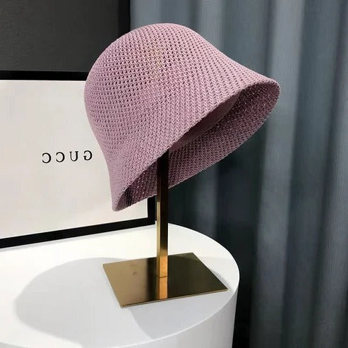 Women's wide brim sun hat lightweight breathable UV protection summer beach accessory neutral tone