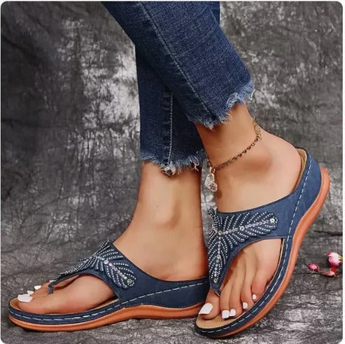 Women's orthopedic flip flop sandals lightweight supportive design for all-day comfort and stable wear