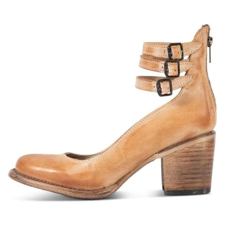 Women black block heel ankle boots closed toe chic silhouette with back zipper closure