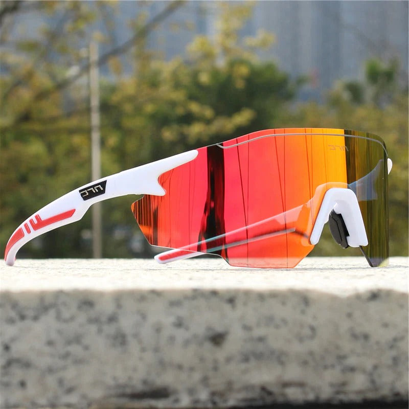 UrbannVibe polarized sports sunglasses lightweight wrap-around frame UV protection for cyclists and runners