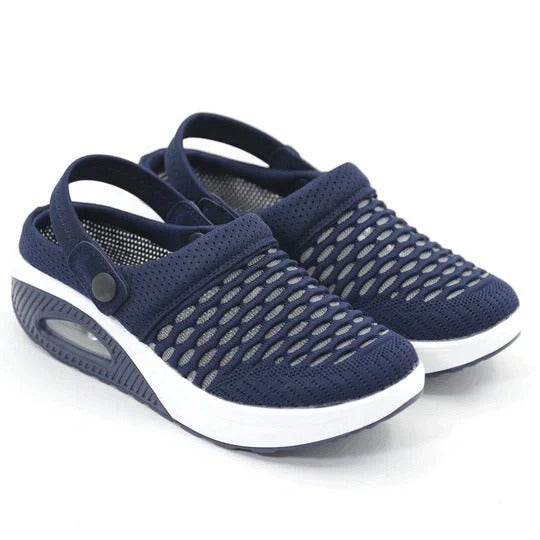 Urbann-Vibe orthopedic wedge walking shoes with air cushion sole for all-day comfort support