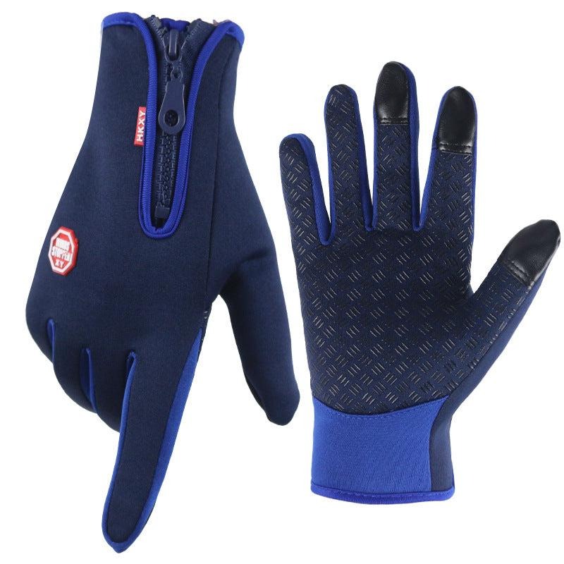 Black ultra-thin thermal commuter gloves touchscreen-compatible windproof fleece-lined winter warmth