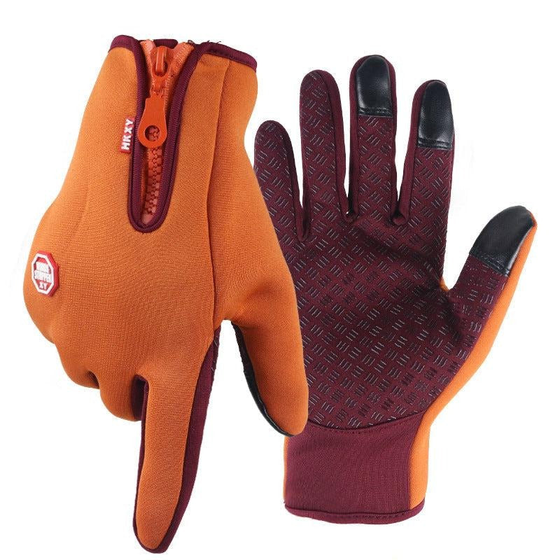 Black ultra-thin thermal commuter gloves touchscreen-compatible windproof fleece-lined winter warmth