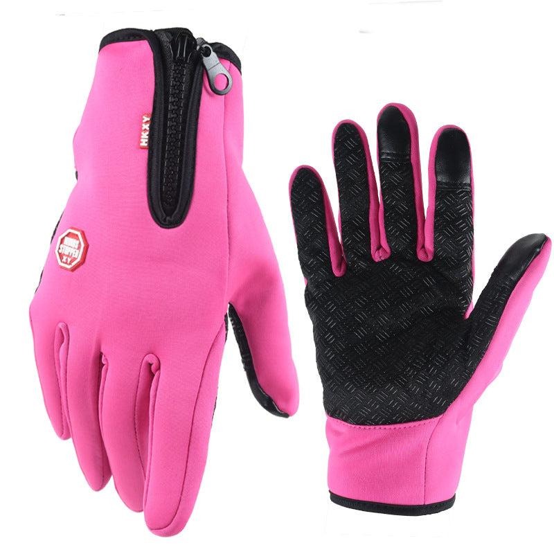 Black ultra-thin thermal commuter gloves touchscreen-compatible windproof fleece-lined winter warmth