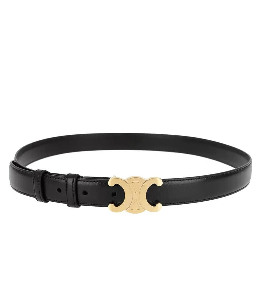 TrendAura adjustable belt with polished gold-tone buckle versatile everyday accessory