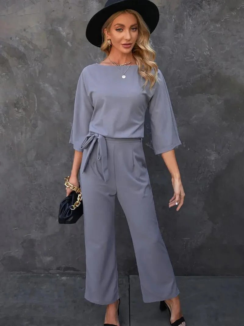 Women's regular fit jumpsuit clean silhouette versatile design for casual to semi-formal occasions