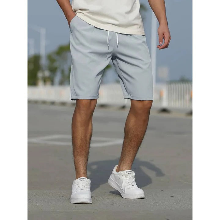 Men's lightweight drawstring shorts relaxed fit breathable casual summer comfort with adjustable waistband