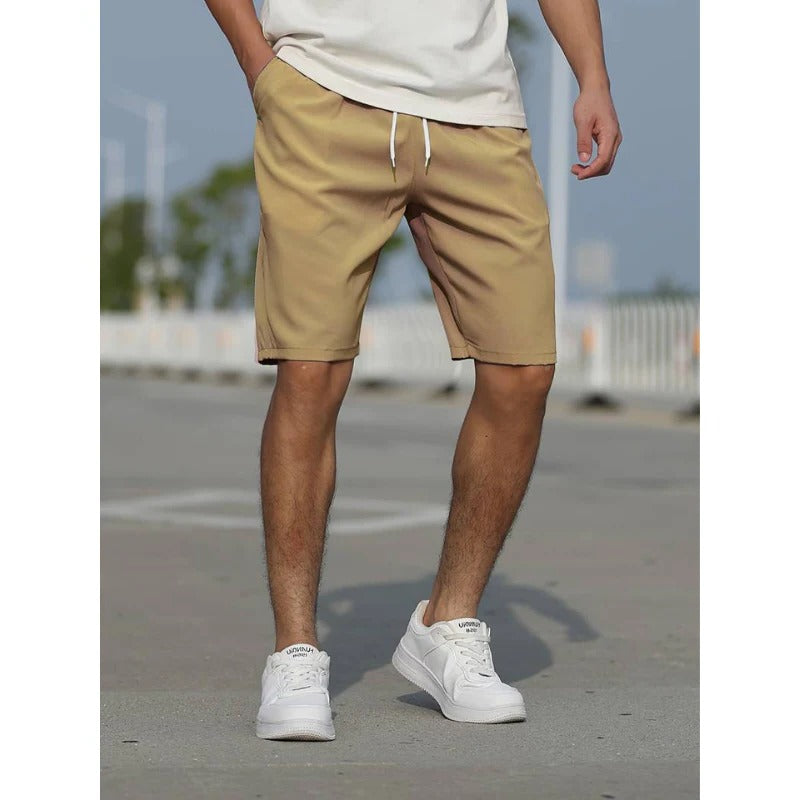 Men's lightweight drawstring shorts relaxed fit breathable casual summer comfort with adjustable waistband