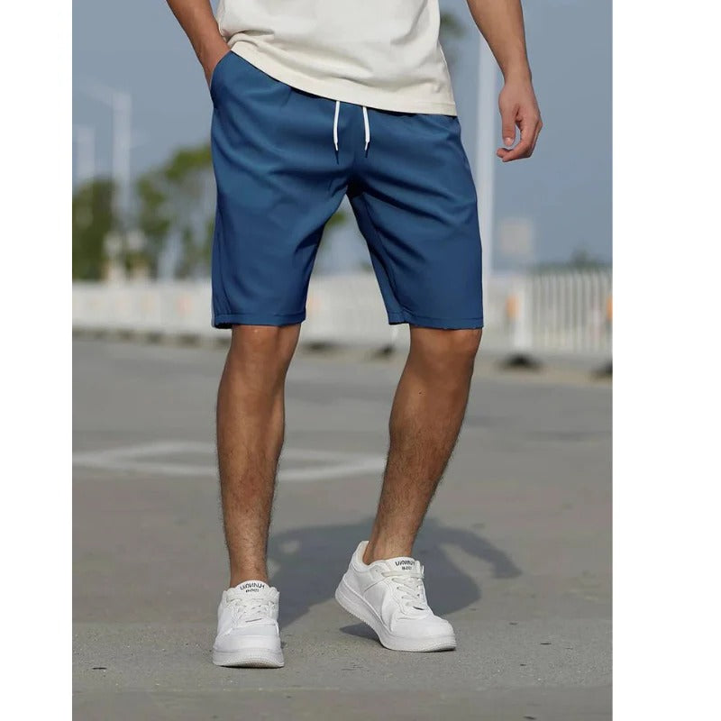 Men's lightweight drawstring shorts relaxed fit breathable comfort summer casual wear