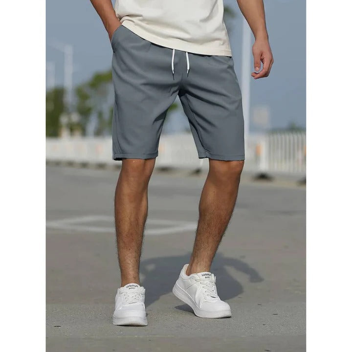 Men's lightweight drawstring shorts relaxed fit breathable comfort waistband casual summer style