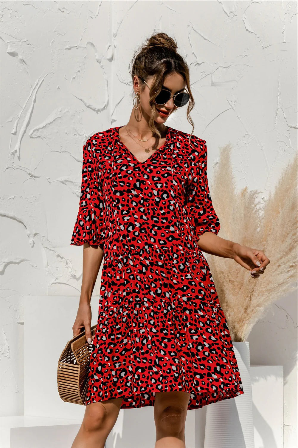 Women's relaxed-fit drop-waist summer dress, lightweight airy silhouette for casual to semi-formal wear